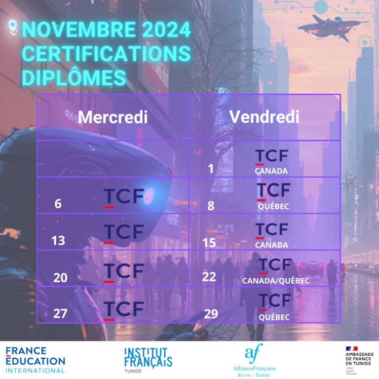 calendrier NOVEMBRE